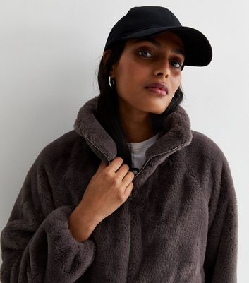 Faux fur deals fleece coat