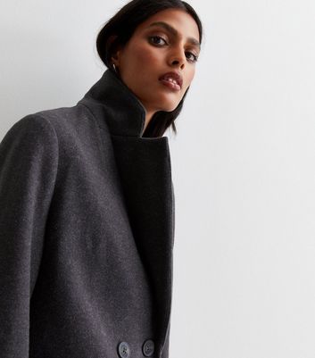 Charcoal grey cheap wool coat womens