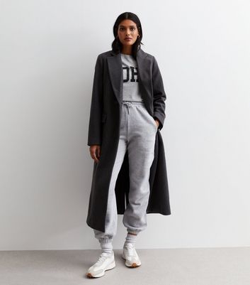 Dark grey longline on sale coat