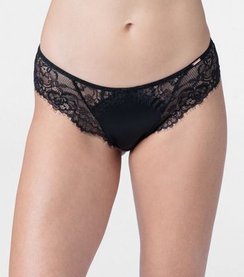 Dorina Black Lace Hipster Briefs New Look