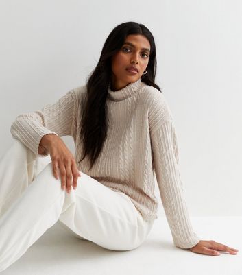 Cream knitted 2025 jumper womens