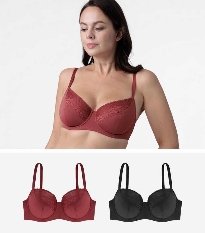 https://media2.newlookassets.com/i/newlook/868876899/womens/clothing/lingerie/dorina-curves-2-pack-red-and-black-lace-trim-bras.jpg?strip=true&qlt=50&w=720