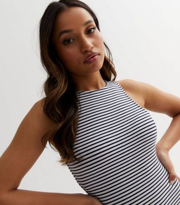 Striped bodycon tank clearance dress