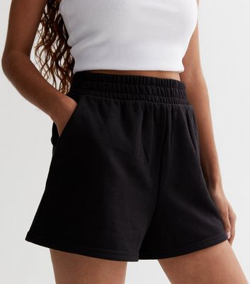 Womens black jogger shorts hot sale