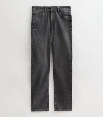 Grey Slim Straight Jeans New Look