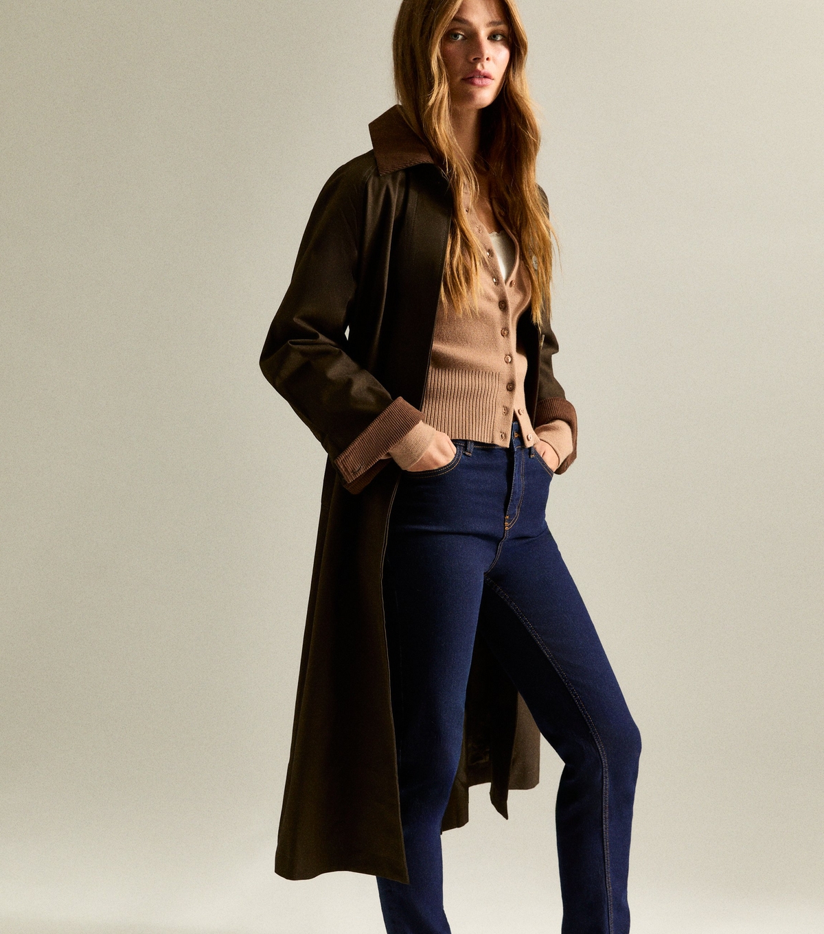 Women's Navy Blue Full Length Slim Straight Jeans New Look