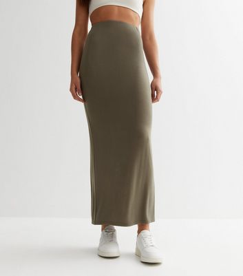 Jersey long pencil outlet skirt