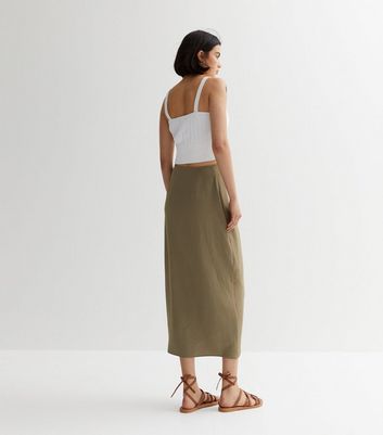 Long khaki cheap skirts 88