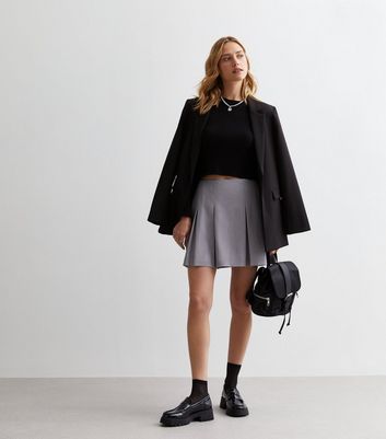 Faux leather pleated skirt new clearance look