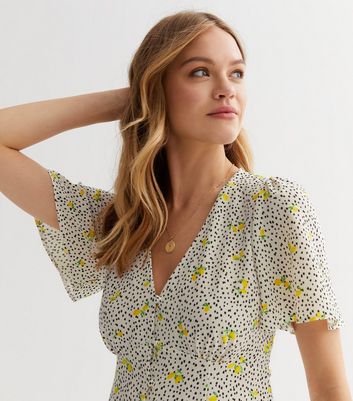 Lemon polka best sale dot dress