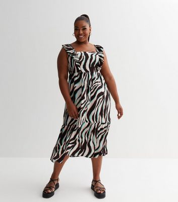 Plus size outlet zebra print dress