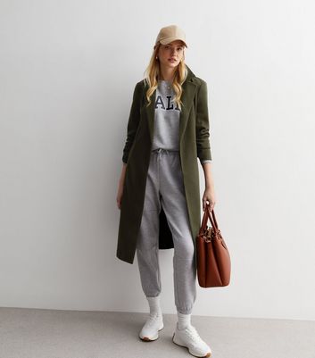 New look khaki coat hotsell