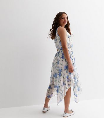 Calvin klein floral hot sale chiffon dress