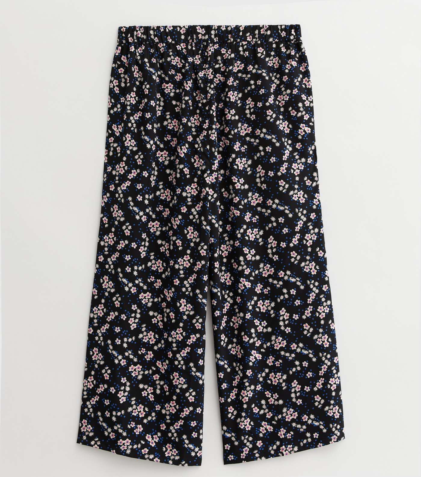 Maternity Black Floral Crop Trousers Image 5