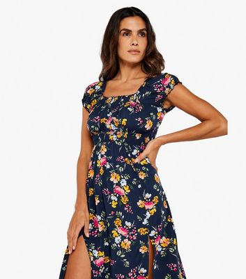 Apricot floral sale dress