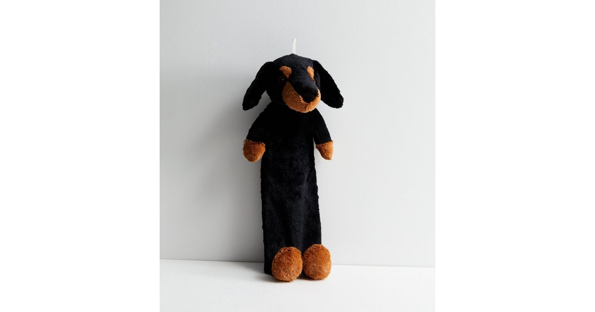 Black Sausage Dog Long Hot Water Bottle New Look