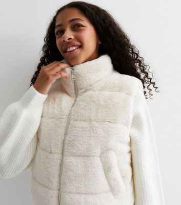 Girls white deals faux fur