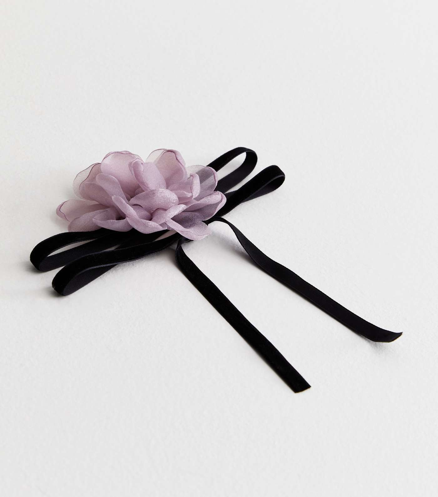Lilac Flower Corsage Choker Necklace Image 2
