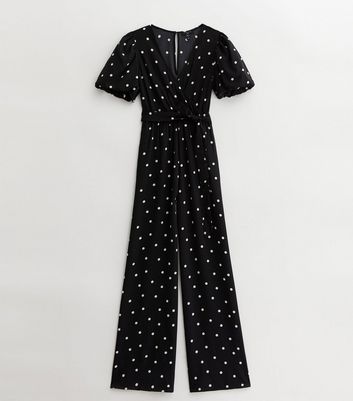 Black spotty jumpsuit online