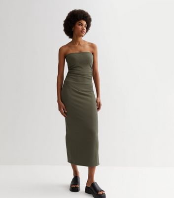 New look cheap khaki dress