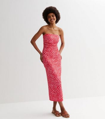 Animal print strapless outlet dress