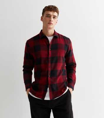 Red Check Long Sleeve Relaxed Fit Shirt