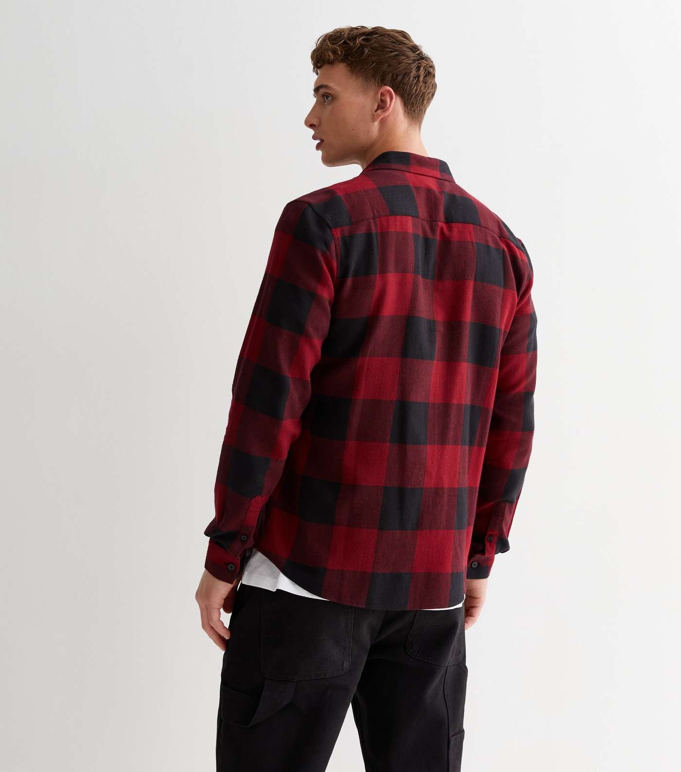 Red Check Long Sleeve Relaxed Fit Shirt Image 4