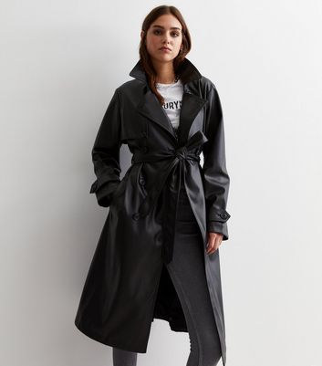 NEW LOOK Womens Faux Leather Hoodie Jacket Size S (teen) | eBay