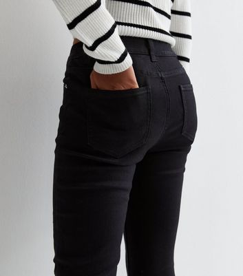 Black Ripped Ankle Grazer Skinny Jenna Jeans