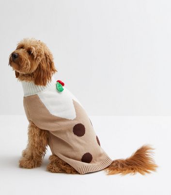 Christmas pudding cheap dog jumper