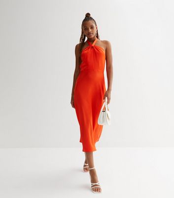 Orange Halter Dress