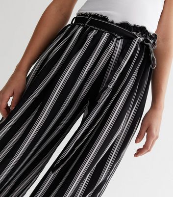 Sunshine Soul Black Stripe Wide Leg Trousers | New Look