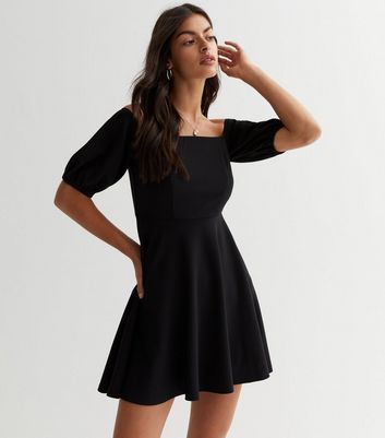 Black skater dress outlet new look