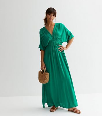 Blue and shop green maxi dress