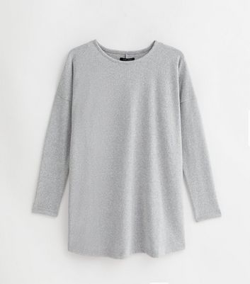 Maternity Pale Grey Fine Knit Long Sleeve Top New Look