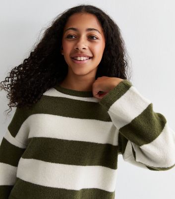 Striped green sale sweater