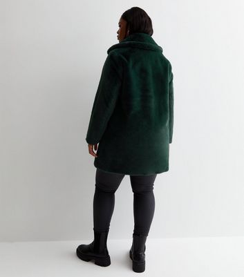 Green fur sale coat new look