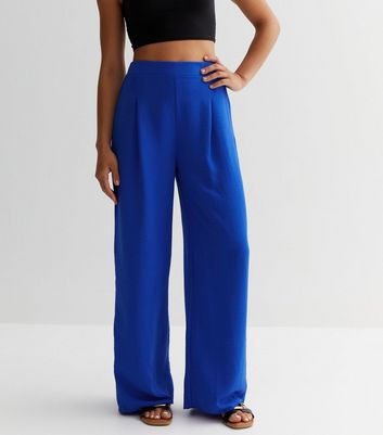 Bright Blue Wide Leg Trousers New Look