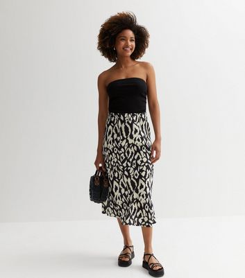 Leopard midi skirt new cheap look