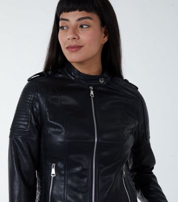 Black and outlet blue motorcycle jacket