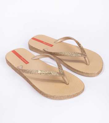 Ipanema Gold Glitter Flip Flops