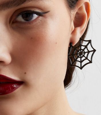 Spider web hoop on sale earrings