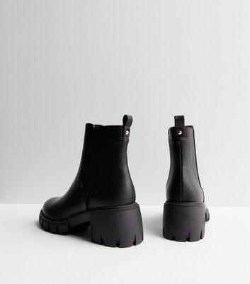 Chunky cleated hot sale heel chelsea boots