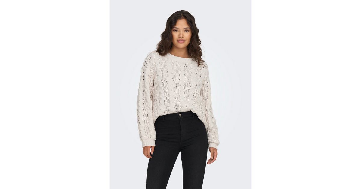 JDY Off White Cable Knit Jumper | New Look