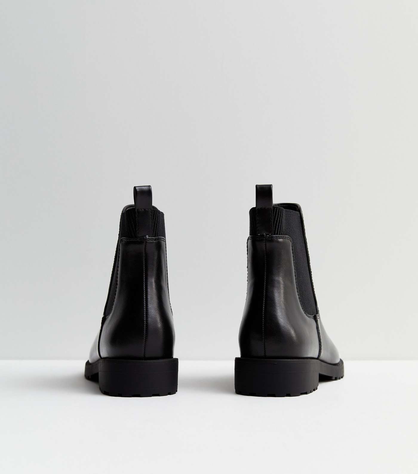 Black Leather-Look Chelsea Boots Image 5
