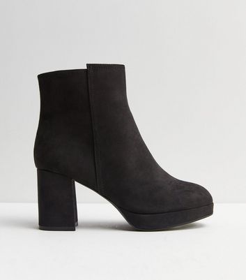 New look long black hot sale boots