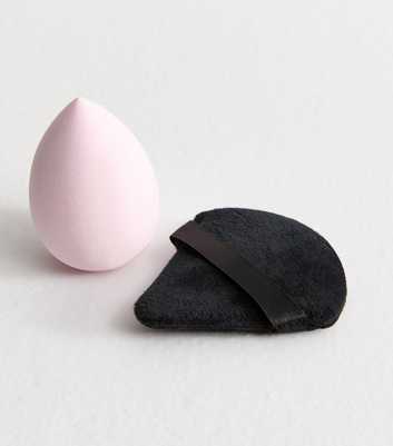 2 Pack Pink Beauty Sponge & Powder Puff Set