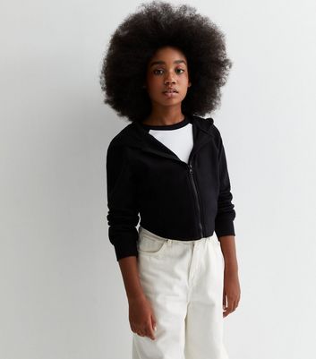 Girls Black Corset Zip Through Hoodie | New Look
