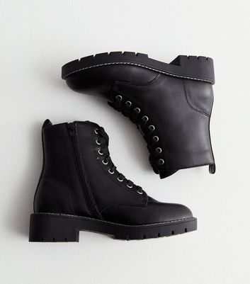 Lace up biker deals ankle boots