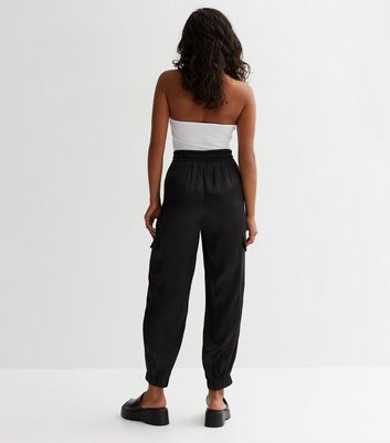 Satin store joggers women